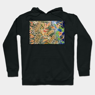 Grevillia & Gum,  a reduction LInocut by Geoff Hargraves Hoodie